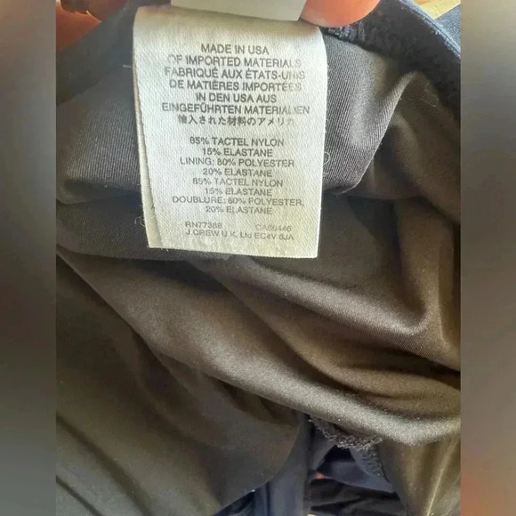 J Crew Ruched Halter One-Piece Swimsuit Navy Blue - Picture 11 of 11